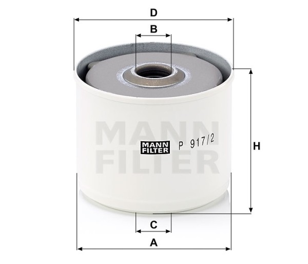 Kraftstofffilter Mann Hummel - P 917/2 x passend zu RENAULT VI