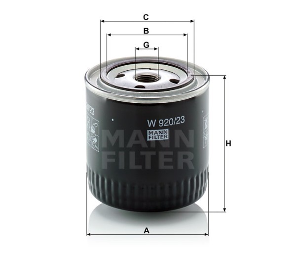 Ölfilter Mann Hummel - W 920/23 passend zu RENAULT VI