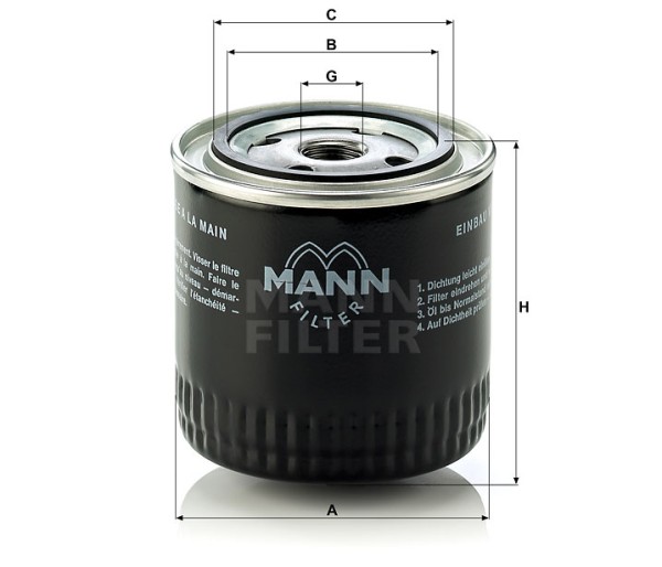 Ölfilter Mann Hummel - W 920/17 passend zu CASE/CASE IH